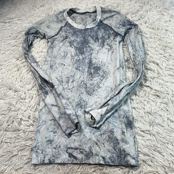 🔥$SALE$🔥 Lululemon Swiftly Tech Long Sleeve 2.0 MultiDye Multi Dye White - Picture 1 of 5